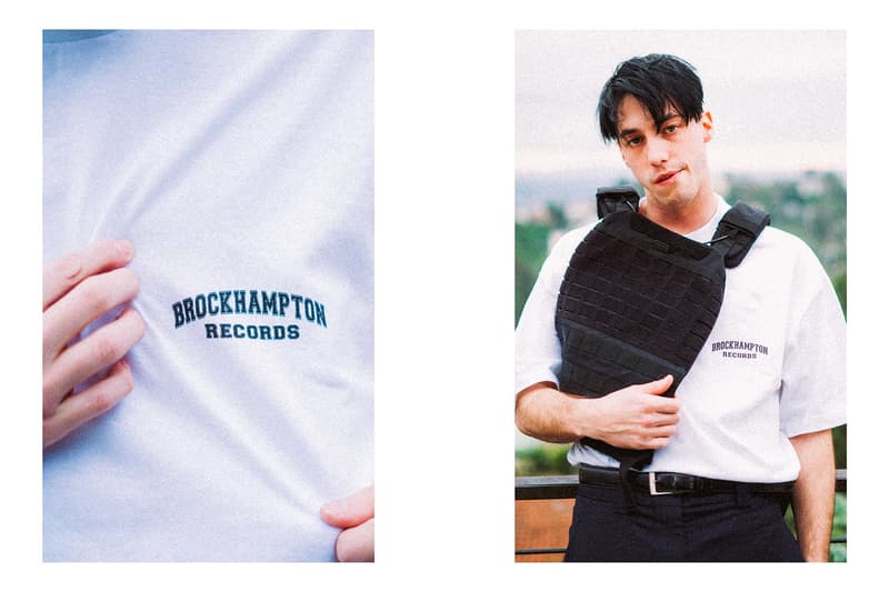 BROCKHAMPTON lookbook spring summer 2018 collection drop release shirts water bottles backpacks branding logo gay factory all american boyband willy records april 2 info date