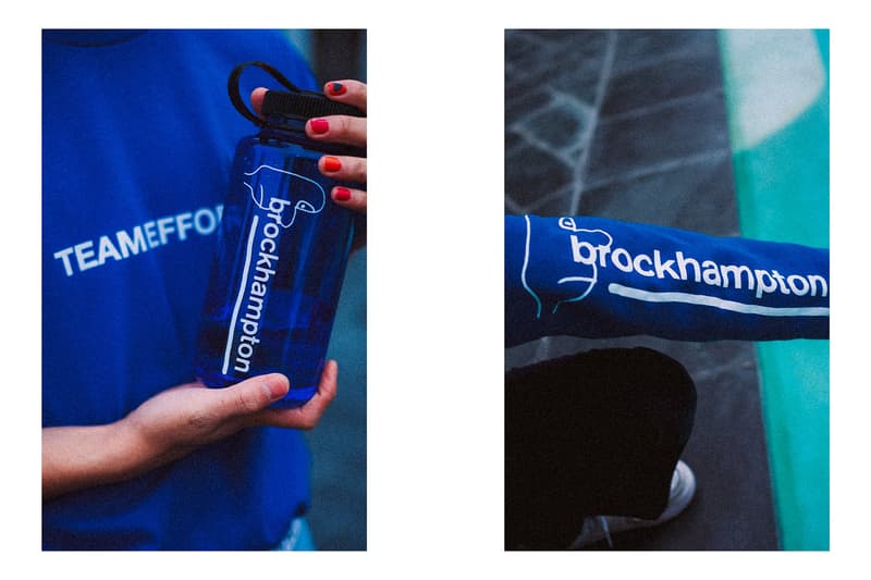 BROCKHAMPTON lookbook spring summer 2018 collection drop release shirts water bottles backpacks branding logo gay factory all american boyband willy records april 2 info date