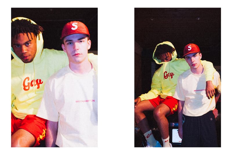 BROCKHAMPTON lookbook spring summer 2018 collection drop release shirts water bottles backpacks branding logo gay factory all american boyband willy records april 2 info date