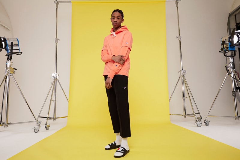 Champion Reverse Weave Varsity Jackets Coach Jackets Spring/Summer 2018 Menswear Lookbook sweatshirt hoodie track pants tracksuit polo shirt tie-dye