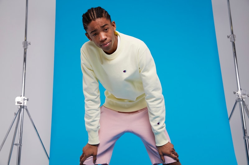 Champion Reverse Weave Varsity Jackets Coach Jackets Spring/Summer 2018 Menswear Lookbook sweatshirt hoodie track pants tracksuit polo shirt tie-dye