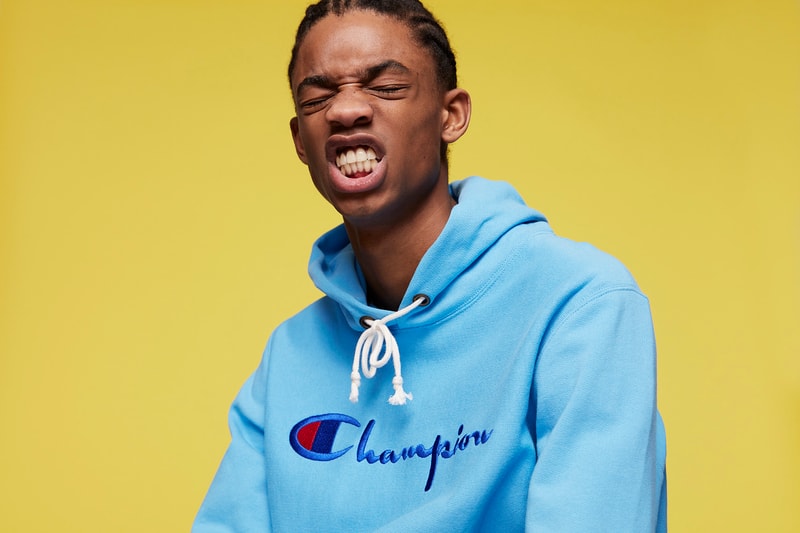 Champion Reverse Weave Varsity Jackets Coach Jackets Spring/Summer 2018 Menswear Lookbook sweatshirt hoodie track pants tracksuit polo shirt tie-dye