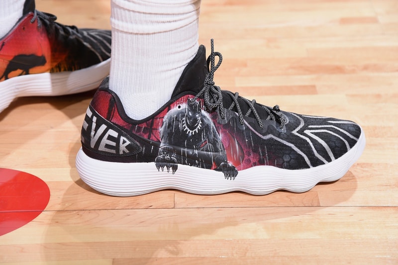 Clint Capela Custom Nike React Hyperdunk Low Black Panther Basketball Houston Rockets