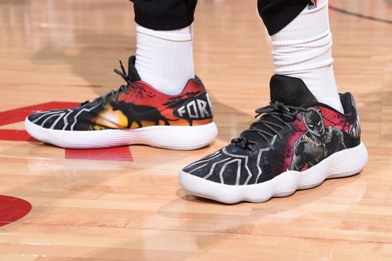Clint Capela Custom Nike React Hyperdunk Low Black Panther Basketball Houston Rockets