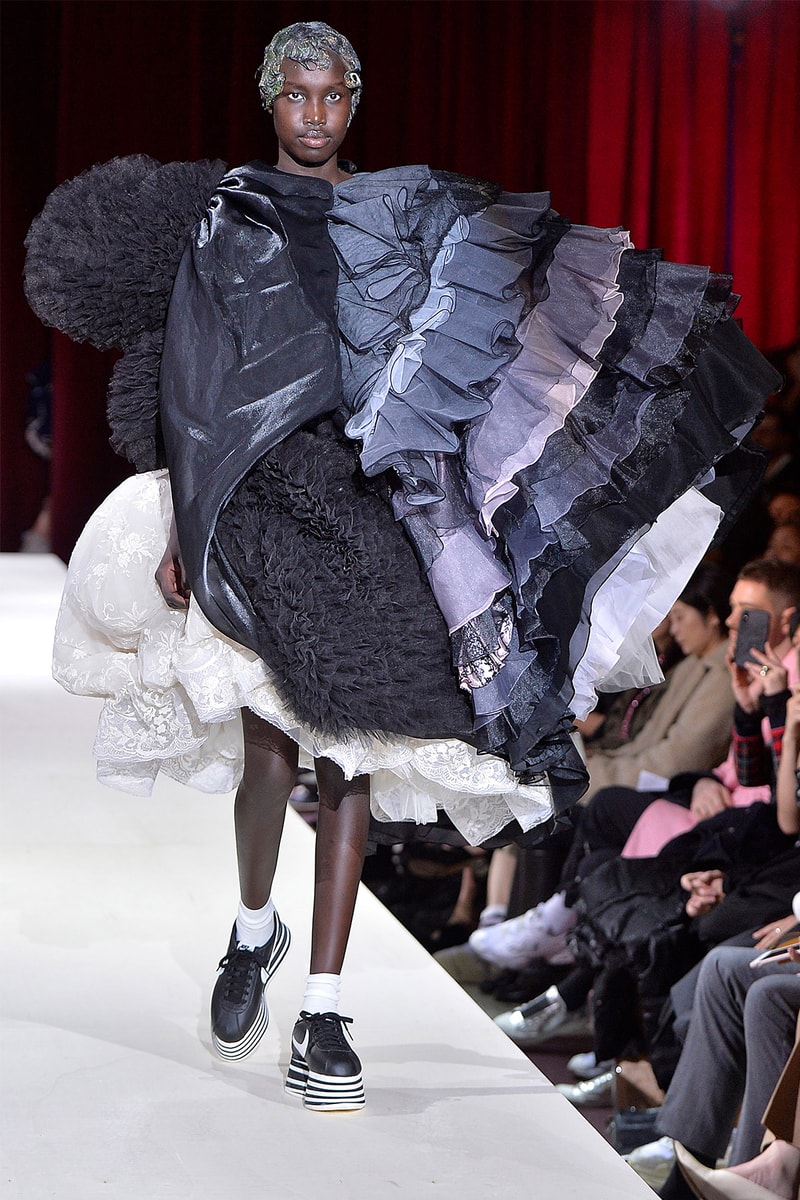 COMME des GARÇONS Nike Cortez Platform Sneakers Fall/Winter 2018 paris fashion week womenswear collection rei kawakubo