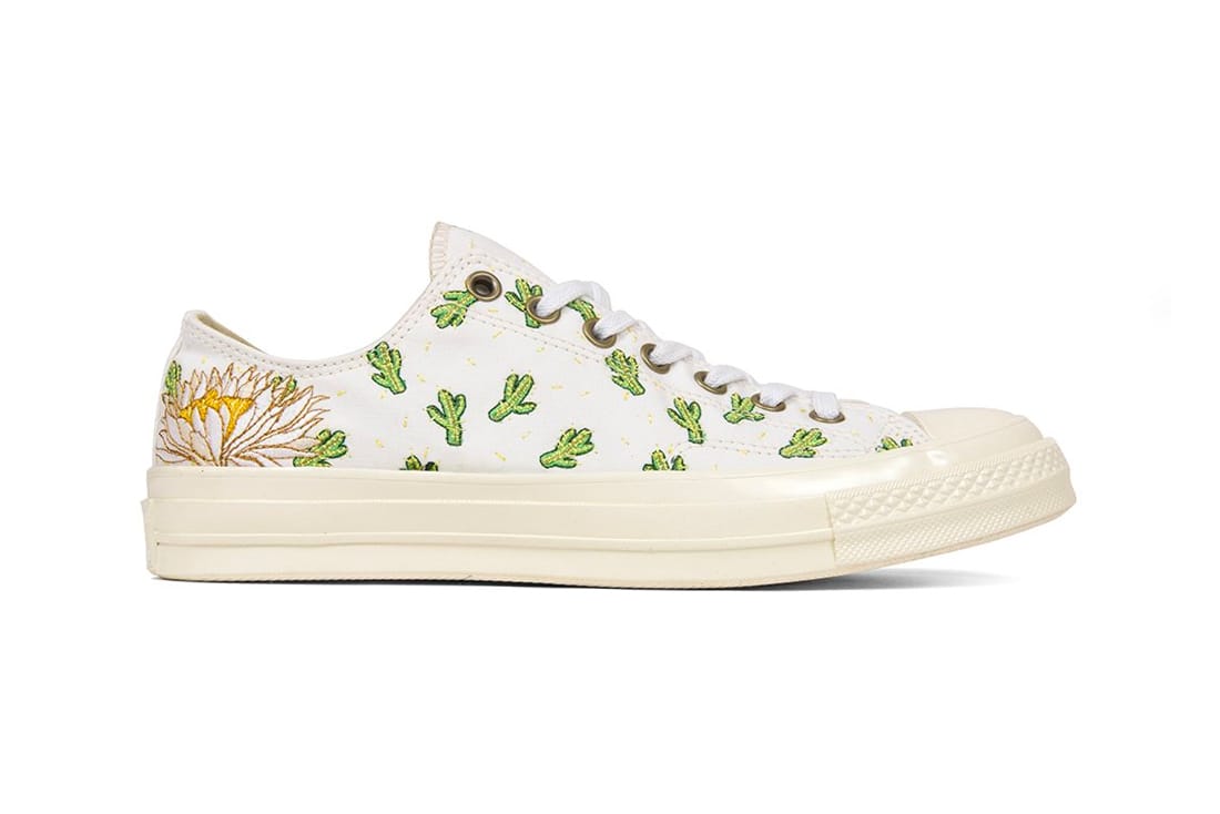 yellow embroidered converse