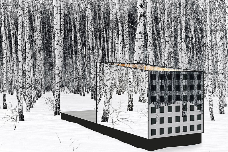 Disappear Retreat COULSON reflective glass hut eco friendly portable