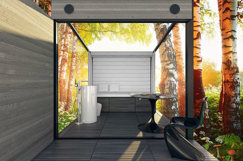 Disappear Retreat COULSON reflective glass hut eco friendly portable