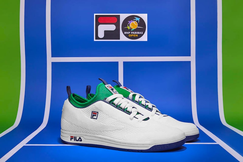 FILA BNP Paribas Open Footwear Collection Original Tennis 2.0 Knit Model Drifter Slides