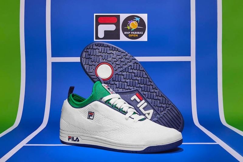 FILA BNP Paribas Open Footwear Collection Original Tennis 2.0 Knit Model Drifter Slides