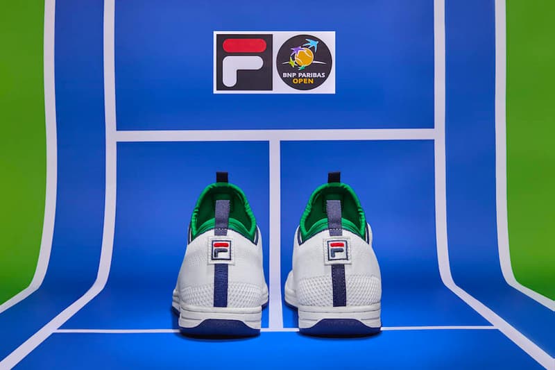 FILA BNP Paribas Open Footwear Collection Original Tennis 2.0 Knit Model Drifter Slides