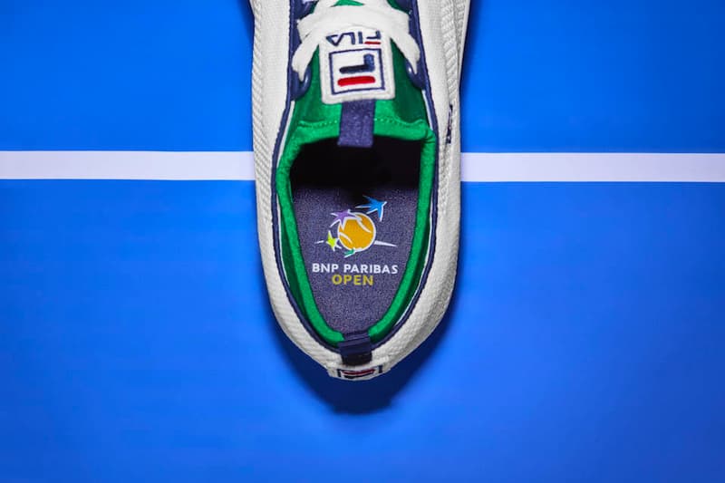 FILA BNP Paribas Open Footwear Collection Original Tennis 2.0 Knit Model Drifter Slides