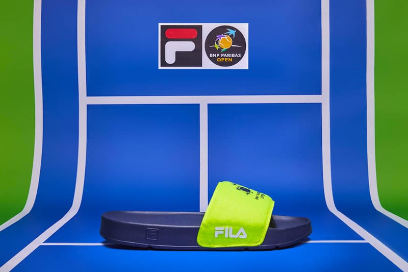FILA BNP Paribas Open Footwear Collection Original Tennis 2.0 Knit Model Drifter Slides