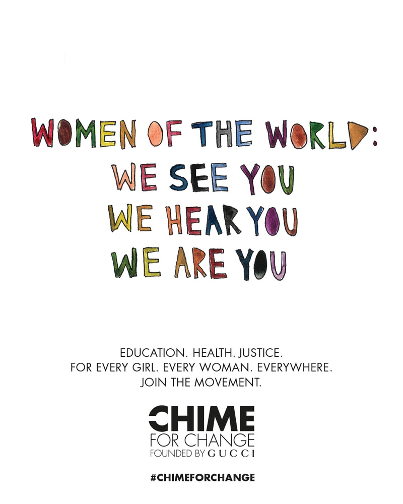 Gucci CHIME FOR CHANGE Cleo Wade International Womens Day Campaign artwork
