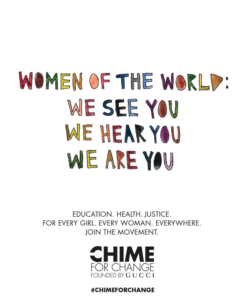Gucci CHIME FOR CHANGE Cleo Wade International Womens Day Campaign artwork