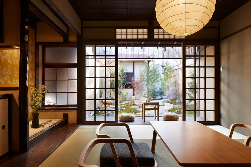Guest House Blue Architecture Design Studio Kyoto Japan Wooden Interior Exterior Garden B.L.U.E. modern tradtional japanese interior inspiration