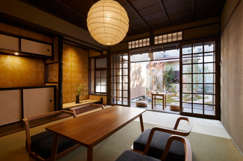 Guest House Blue Architecture Design Studio Kyoto Japan Wooden Interior Exterior Garden B.L.U.E. modern tradtional japanese interior inspiration