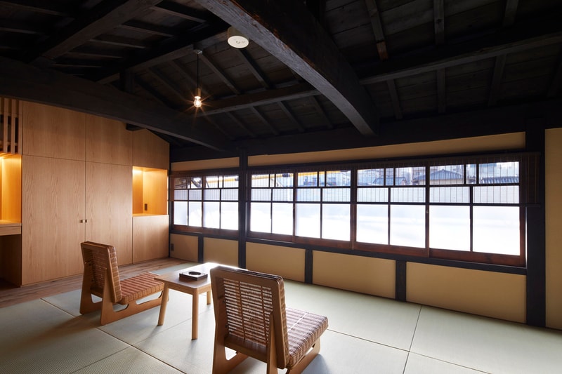 Guest House Blue Architecture Design Studio Kyoto Japan Wooden Interior Exterior Garden B.L.U.E. modern tradtional japanese interior inspiration