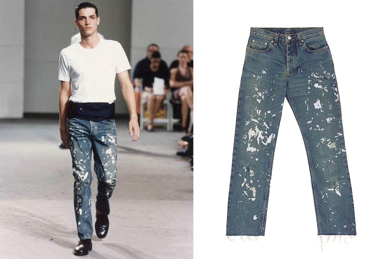Helmut Lang denim jeans at ENDYMA's showroom. Petros Toufexis