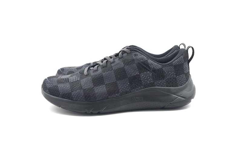 HOKA ONE ONE Engineered Garments Collection Spring/Summer 2018 Collaboration Hupana Grey Charcoal Navy Black Red White Blue Green Black Yellow Polka Dot Check Colorways Available Nepenthes NY March 28 Sneakers Shoes Kicks Trainers