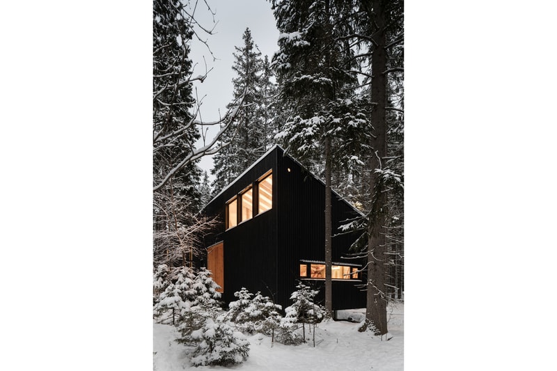 House in Roschino Ab Chvoya Vyborgsky District Russia Snow Forest Wood Interior Exterior Design Architecture Firm Cabin