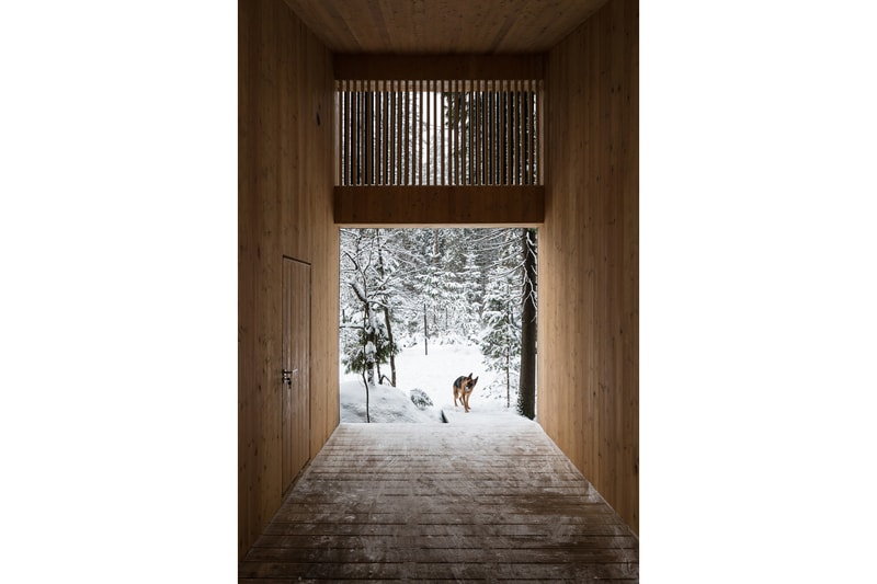 House in Roschino Ab Chvoya Vyborgsky District Russia Snow Forest Wood Interior Exterior Design Architecture Firm Cabin