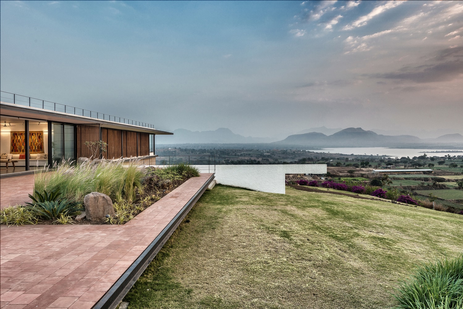 House With The Soaring Rock Spasm Design Architecture Traditional Cultural Interior Exterior Garden Swimming Pool Landscape View Mountains Sea Lake Alibag India Inspiration