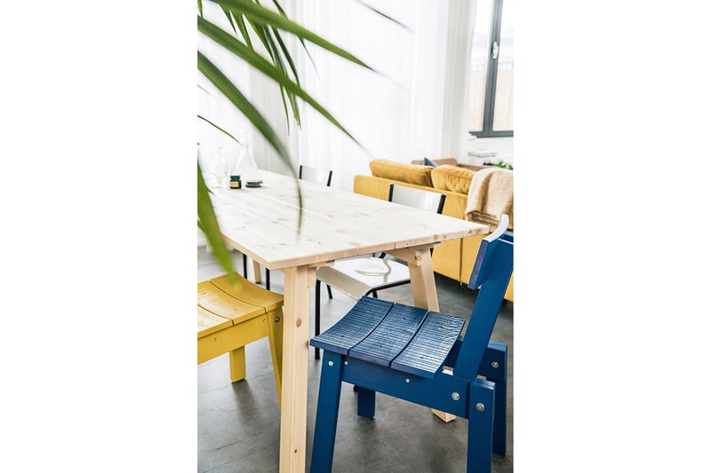 IKEA Piet Hein Eek Industriell Collaboration Furniture Collection Wooden Timber Chairs Tables Benches Cushions Glasses Accessories Ornaments Release Date Info Pricing Cheap Furniture