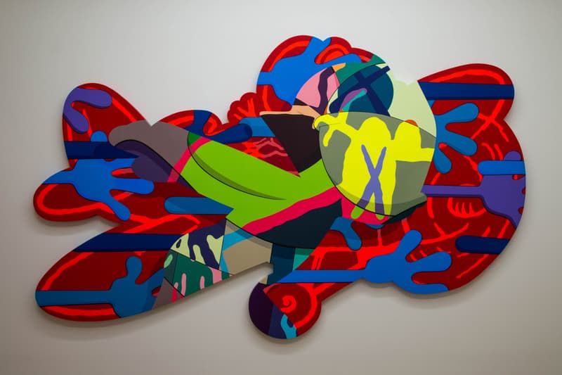 kaws activity trap galerie perrotin tokyo japan art artwork exhibit exhibition paintings sculptures hajime sorayama takashi murakami