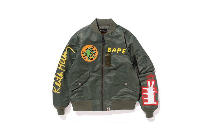 keith haring bape a bathing ape streetwear apparel clothing art artwork graffiti street art
