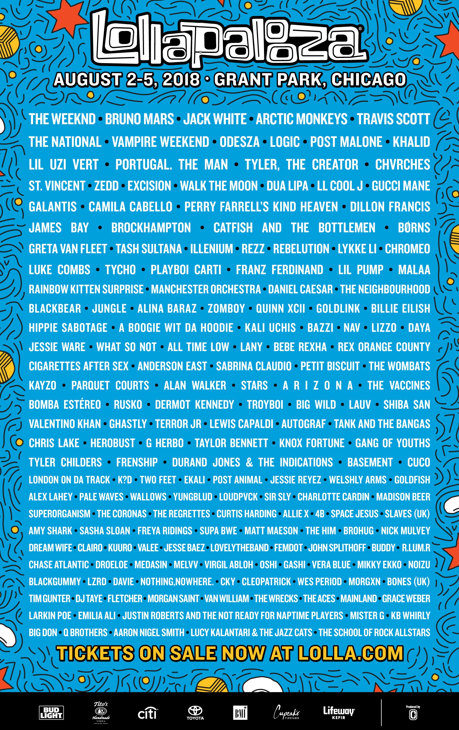 Lollapalooza 18 Lineup Hypebeast