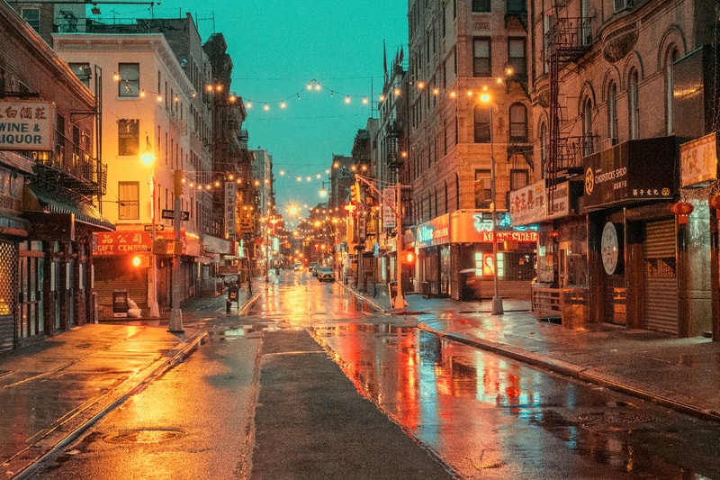 Ludwig Favre Chinatown New York Rainy Day