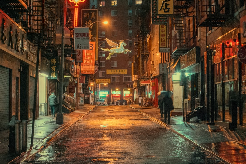 Ludwig Favre Chinatown New York Rainy Day