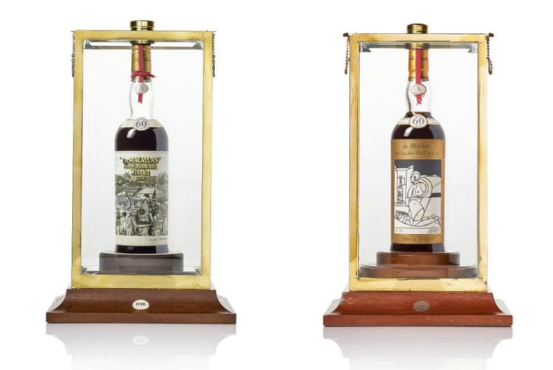 Rare 60-Year-Old Macallan Whiskey Bottles Up For Auction at Bonhams Rare Liquor Alcohol Sotheby's Luxury Goods