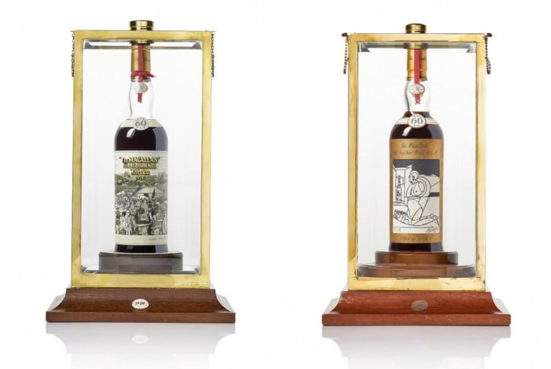 Rare 60-Year-Old Macallan Whiskey Bottles Up For Auction at Bonhams Rare Liquor Alcohol Sotheby's Luxury Goods