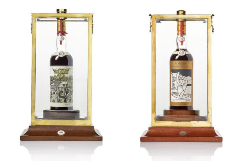 Rare 60-Year-Old Macallan Whiskey Bottles Up For Auction at Bonhams Rare Liquor Alcohol Sotheby's Luxury Goods