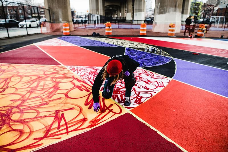 MADSTEEZ Astoria Queens Basketball Court Sports Basketball Art Graffiti New York