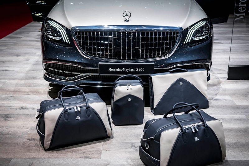 Mercedes Maybach S650 Matching Luggage Set Cars Leather Interior Sunglasses Accessories