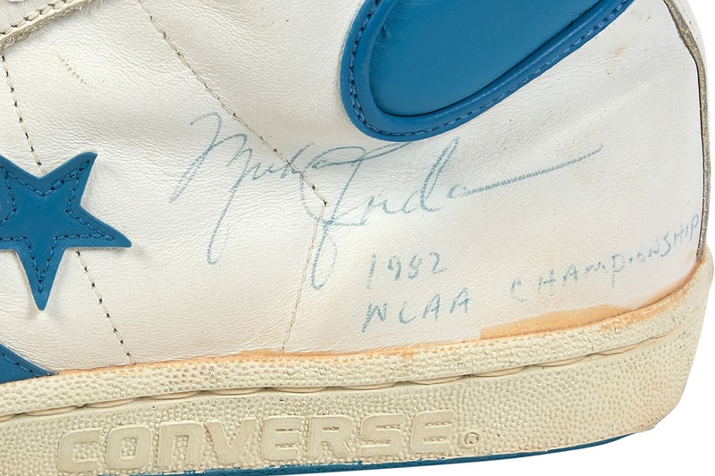 Michael Jordan Game Worn Converse Fastbreak Auction White Light Blue