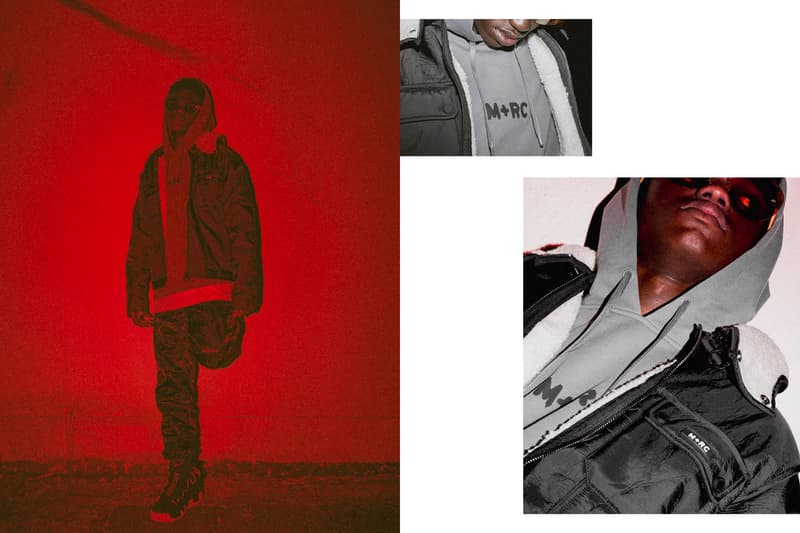 M+RC Noir Spring/Summer 2018 Editorial Drop Online Release HBX lookbook tracksuits hoodies staples basics streetwear