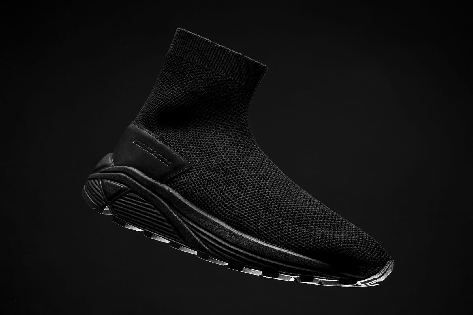 black sock sneaker