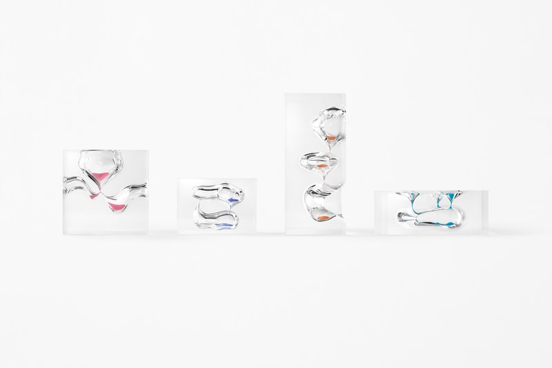 nendo variations of time collection hourglasses design