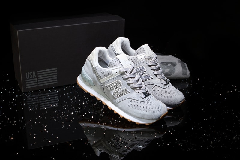 new balance 574 swarovski crystals footwear sneakers shoes jewelry collaboration