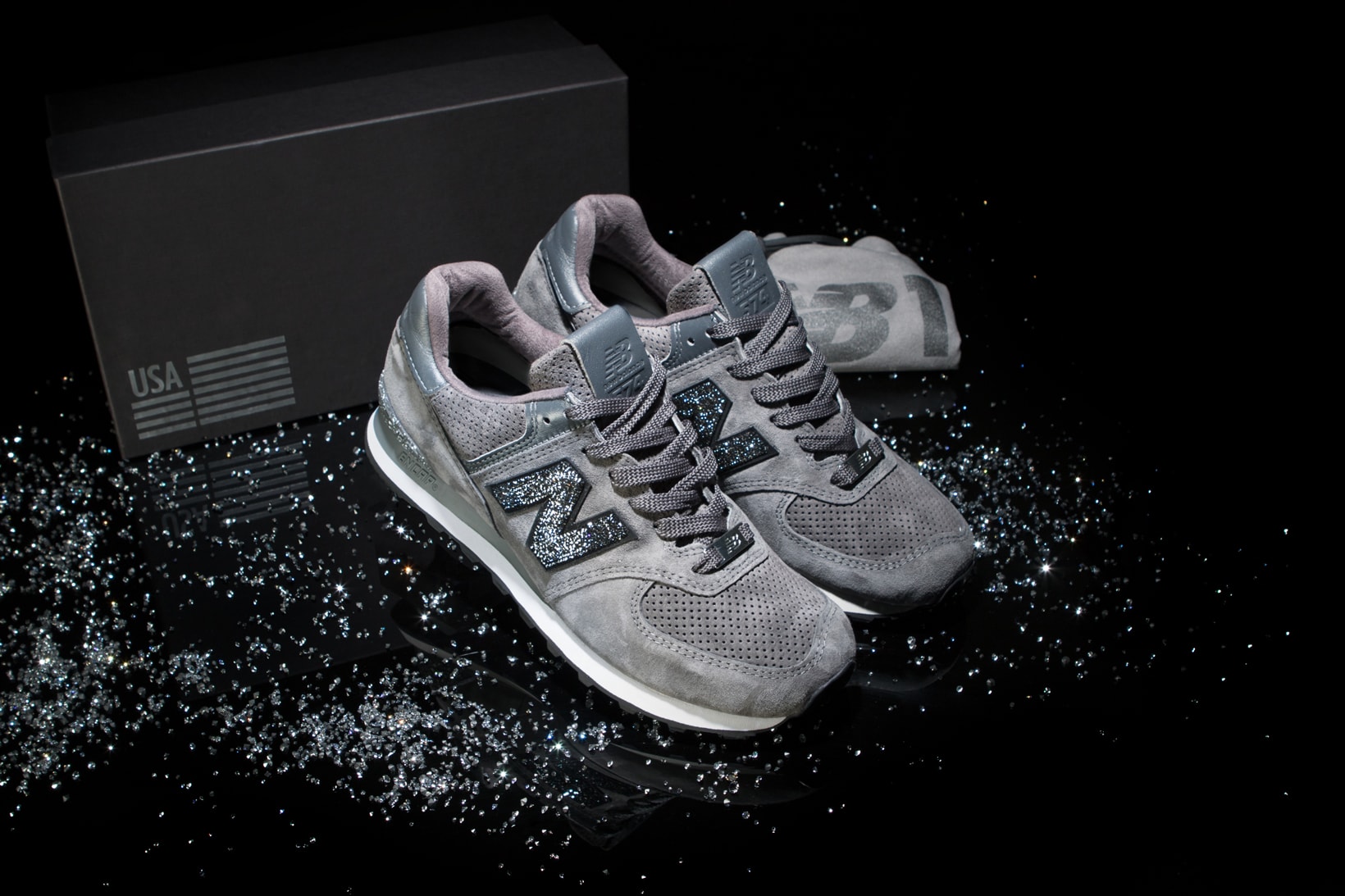 new balance 574 swarovski crystals footwear sneakers shoes jewelry collaboration
