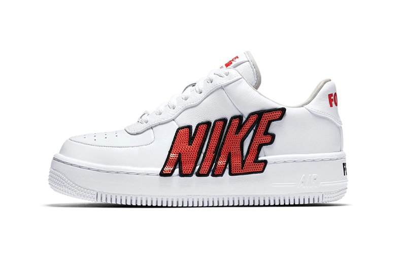 Nike Air Force 1 Upstep sequin womens sneaker shoe colorway April 2 2018 drop release info look force is female