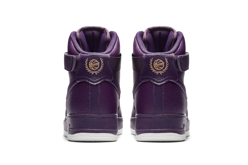 Nike Air Force 1 High "Purple/Metallic Gold" release first look