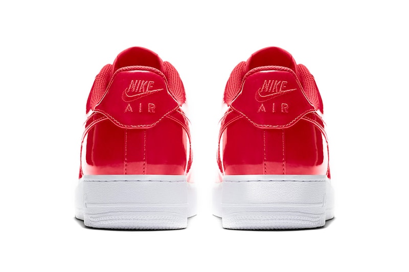 Nike Air Force 1 Low Patent Leather Release Cherry Red Bright Volt