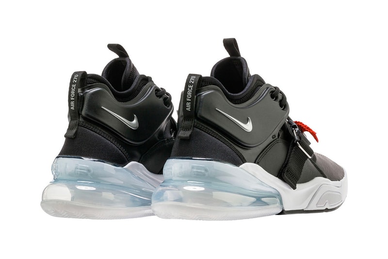 Nike Air Force 270 Black Metallic Silver release date info purchase