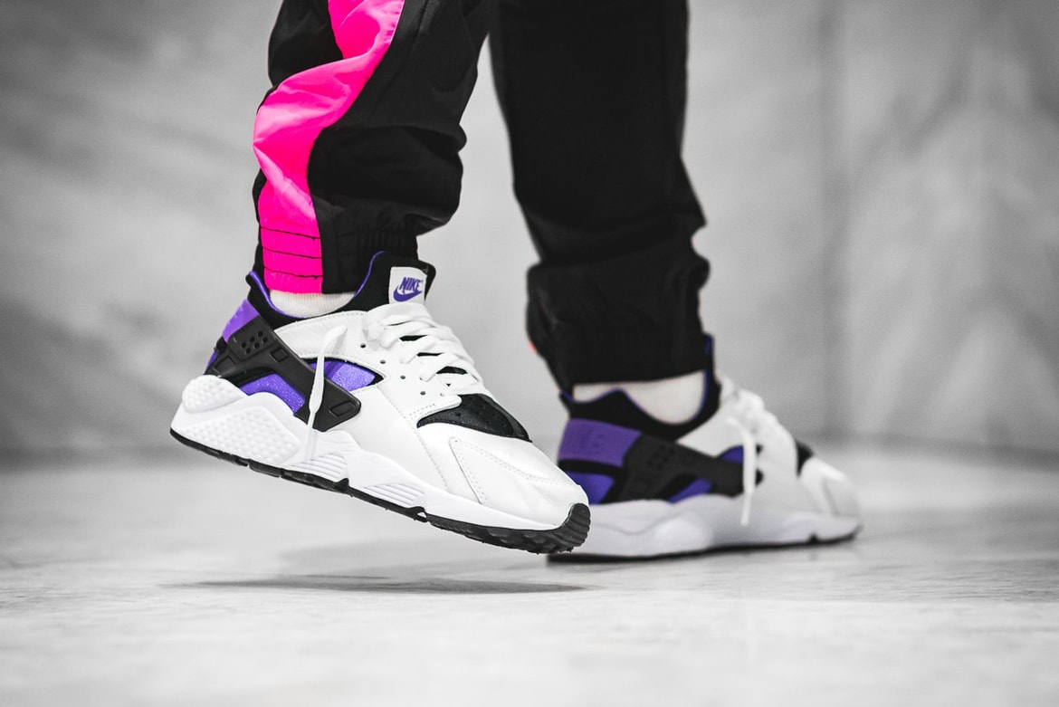 Nike Air Huarache 91 Purple Punch On Feet Hypebeast Nike Air Huarache 91 Purple Punch On Feet Hypebeast