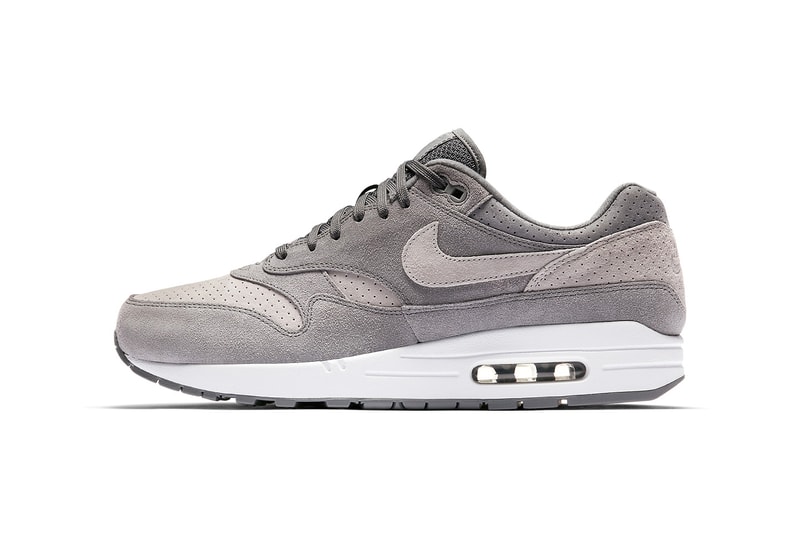 Nike Air Max 1 Premium Grey Perf 875844 005 march 2018 release date info drop sneakers shoes footwear
